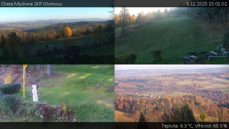 Chata Myslivna SKP Olomouc - Sdružený snímek okolí chaty Myslivna - 6.11.2025 v 15:01
