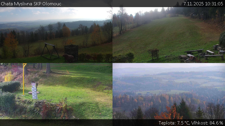 Chata Myslivna SKP Olomouc - Sdružený snímek okolí chaty Myslivna - 7.11.2025 v 10:31
