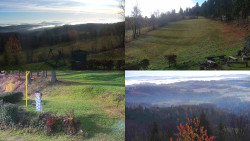 Sdružený snímek okolí chaty Myslivna