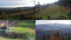 Sdružený snímek okolí chaty Myslivna