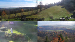 Sdružený snímek okolí chaty Myslivna