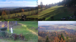 Sdružený snímek okolí chaty Myslivna