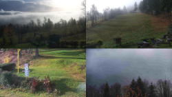 Sdružený snímek okolí chaty Myslivna