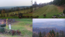 Sdružený snímek okolí chaty Myslivna