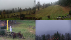 Sdružený snímek okolí chaty Myslivna