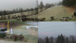 Sdružený snímek okolí chaty Myslivna