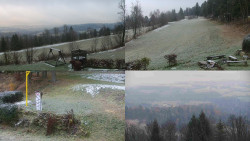 Sdružený snímek okolí chaty Myslivna