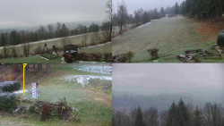 Sdružený snímek okolí chaty Myslivna