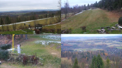 Sdružený snímek okolí chaty Myslivna