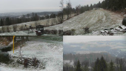 Sdružený snímek okolí chaty Myslivna