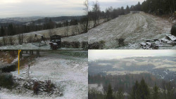 Sdružený snímek okolí chaty Myslivna