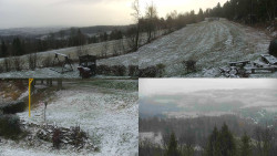 Sdružený snímek okolí chaty Myslivna