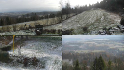 Sdružený snímek okolí chaty Myslivna