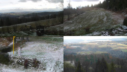 Sdružený snímek okolí chaty Myslivna