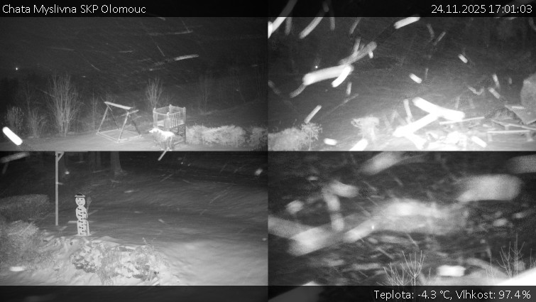 Chata Myslivna SKP Olomouc - Sdružený snímek okolí chaty Myslivna - 24.11.2025 v 17:01