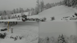 Sdružený snímek okolí chaty Myslivna