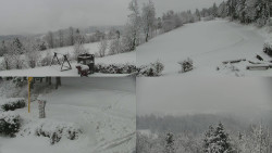 Sdružený snímek okolí chaty Myslivna