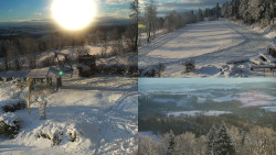 Sdružený snímek okolí chaty Myslivna