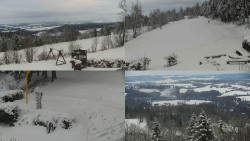 Sdružený snímek okolí chaty Myslivna