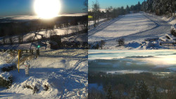 Sdružený snímek okolí chaty Myslivna