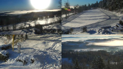 Sdružený snímek okolí chaty Myslivna