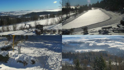 Sdružený snímek okolí chaty Myslivna