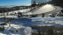 Sdružený snímek okolí chaty Myslivna