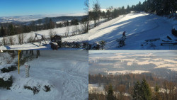 Sdružený snímek okolí chaty Myslivna