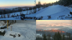 Sdružený snímek okolí chaty Myslivna