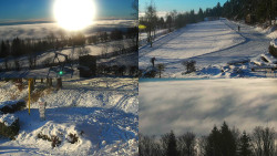 Sdružený snímek okolí chaty Myslivna