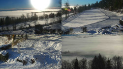 Sdružený snímek okolí chaty Myslivna