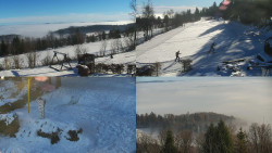 Sdružený snímek okolí chaty Myslivna