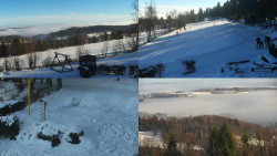 Sdružený snímek okolí chaty Myslivna