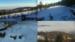 Sdružený snímek okolí chaty Myslivna