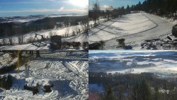 Sdružený snímek okolí chaty Myslivna