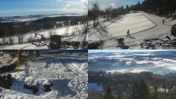 Sdružený snímek okolí chaty Myslivna