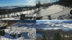 Sdružený snímek okolí chaty Myslivna