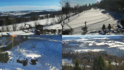 Sdružený snímek okolí chaty Myslivna