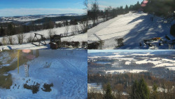 Sdružený snímek okolí chaty Myslivna