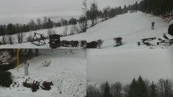 Sdružený snímek okolí chaty Myslivna