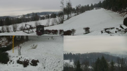 Sdružený snímek okolí chaty Myslivna