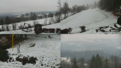 Sdružený snímek okolí chaty Myslivna