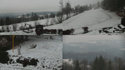 Sdružený snímek okolí chaty Myslivna