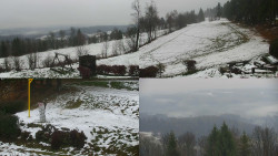 Sdružený snímek okolí chaty Myslivna