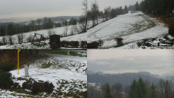 Sdružený snímek okolí chaty Myslivna