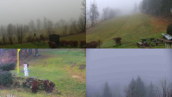 Sdružený snímek okolí chaty Myslivna