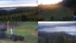 Sdružený snímek okolí chaty Myslivna