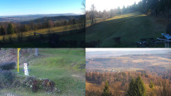 Sdružený snímek okolí chaty Myslivna