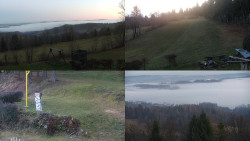 Sdružený snímek okolí chaty Myslivna