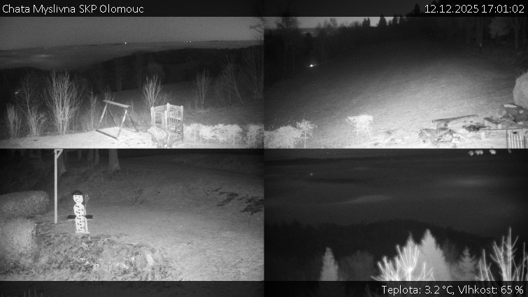 Chata Myslivna SKP Olomouc - Sdružený snímek okolí chaty Myslivna - 12.12.2025 v 17:01